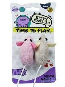 KITTY  MASTERS 2 RATONES ROSA & BEIGE