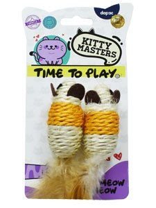 KITTY MASTERS 2 RATONES SISAL AMARILLO