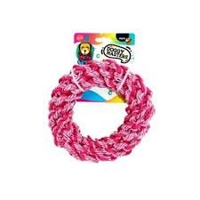 ARO TRENZADO ROSA 18CM