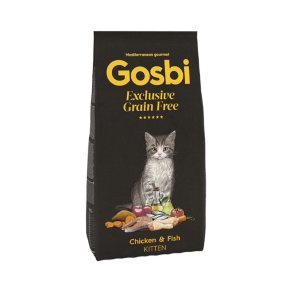 GOSBI EXCLUSIVE GRAIN FREE KITTEN CHICKEN & FISH 400G 2KG