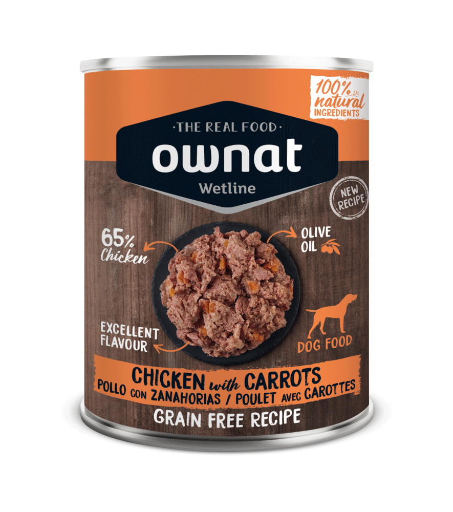 OWNAT WETLINE POLLO CON ZANAHORIAS 395G