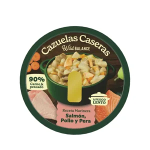 WILD BALANCE CAZUELAS CASERAS RECETA MARINERA SALMÓN, POLLO Y PERA 280G