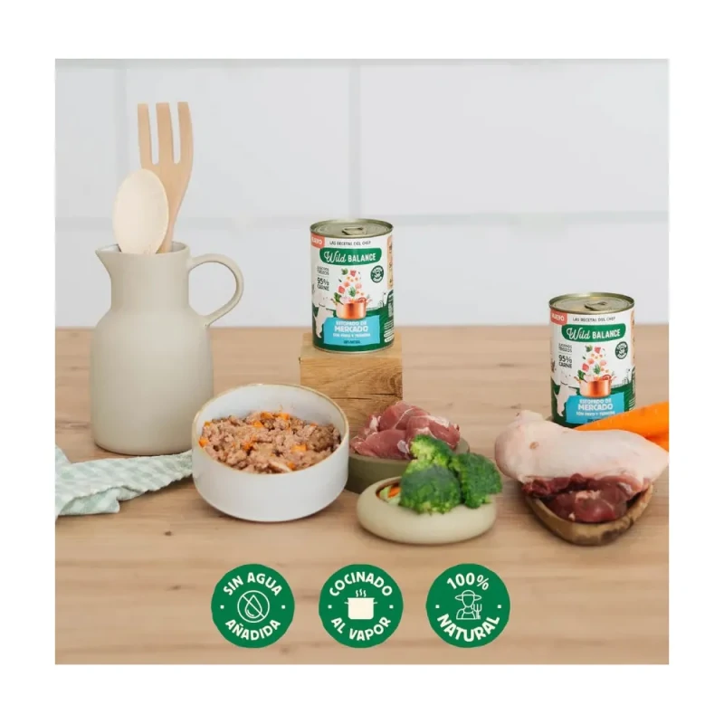WILD BALANCE ESTOFADO DE MERCADO CON PAVO Y TERNERA 400G