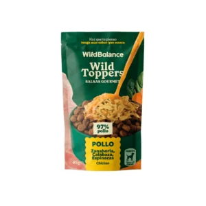 WILD TOPPERS SALSAS GOURMET POLLO, ZANAHORIA, CALABAZA Y ESPINACAS 85G
